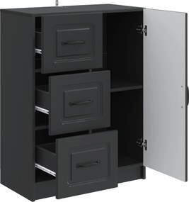 vidaXL Πλαϊνό γραφείο Μαύρο 66 x 34,5 x 87 εκ. Επεξεργασμένο Ξύλο