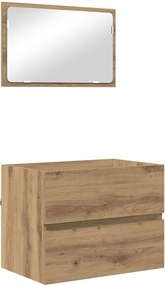 vidaXL Σετ Επίπλων Μπάνιου 3 τεμ. Artisan Oak Επεξεργασμένο Ξύλο