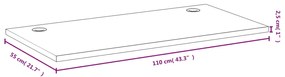 vidaXL Επιφάνεια Γραφείου 110 x 55x 2,5 εκ. από Μπαμπού