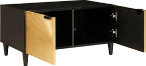 vidaXL Τραπεζάκι σαλονιού Μαύρο και Χρυσό 80 x 50 x 40 cm