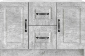 vidaXL Πλαϊνό γραφείο Γκρι Σκυροδέματος 89 x 34,5 x 57 εκ.