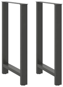vidaXL Πόδια Τραπεζιού Μπαρ 2 τεμ. Ανθρακί 60x(100-101) εκ. Ατσάλι