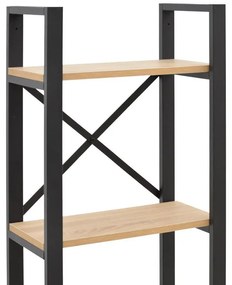 Βιβλιοθήκη Crimson oak - μαύρο 50x22x150 εκ. 50x22x150 εκ.