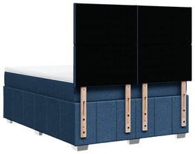 ΚΡΕΒΑΤΙ BOXSPRING ΜΕ ΣΤΡΩΜΑ ΜΠΛΕ 160X200 ΕΚ. ΥΦΑΣΜΑΤΙΝΟ 3294018