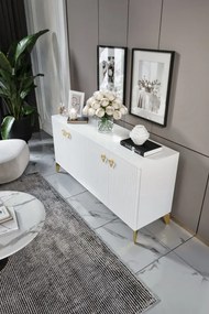Stewehome Κονσόλα mdf με μεμβράνη και πόρτες 160x40x84 cm