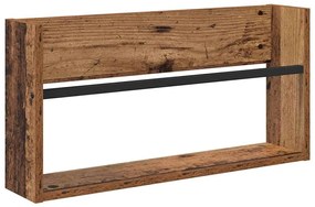 vidaXL Ράφι Περιοδικών με ράφι 2 pcs Παλιό ξύλο 60 x 12 x 30 εκ