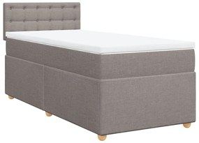 ΚΡΕΒΑΤΙ BOXSPRING ΜΕ ΣΤΡΩΜΑ TAUPE 100 X 200 ΕΚ. ΥΦΑΣΜΑΤΙΝΟ 3286609