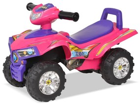 vidaXL Γουρούνα ATV Παιδική Ηλεκτροκίνητη με Ήχο και Φως Ροζ / Μοβ