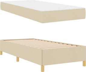 vidaXL Σκελετός Κρεβατιού Κρεμ 80 x 200 cm ύφασμα