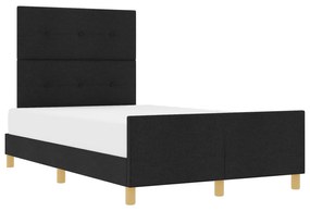 vidaXL Κρεβάτι Μαύρο 120x200 εκ. Ύφασμα
