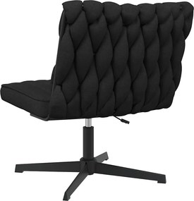 vidaXL Καρέκλα Γραφείου Περιστρεφόμενη Μαύρη Υφασμάτινη