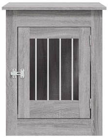 vidaXL Κλουβί Σκύλου Γκρι Sonoma 55x80x68 εκ. από Επεξεργ. Ξύλο