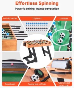 VEVOR 106 cm Folding Foosball Soccer Game Table Standard Size Table for Home