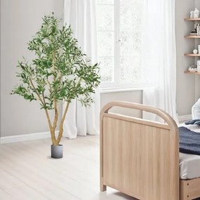 VEVOR 180cm Artificial Olive Tree Tall Fake Plant with Pot for Home Office