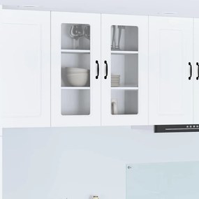 vidaXL Κρεμαστό ντουλάπι κουζίνας με ράφι Λευκό 80 x 31 x 80 εκ.