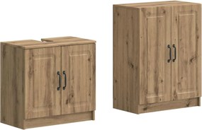 vidaXL Σετ Ντουλαπιών Μπάνιου 2 Τεμαχίων UTRECHT Artisan Δρυς