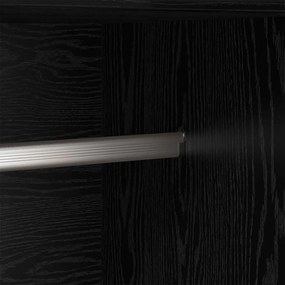 vidaXL Ντουλάπι Μαύρη Οξυά 82,5 x 51,5 x 180 εκ. Επεξεργασμένο ξύλο