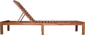 vidaXL Ξαπλώστρα από Μασίφ Ξύλο Teak