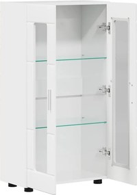 vidaXL Πλαϊνό γραφείο FLORIN Υψηλής γυαλάδας λευκό 55,5 x 29 x 100 εκ