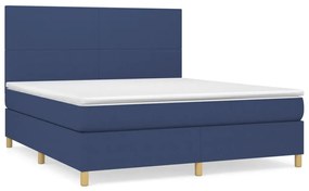 ΚΡΕΒΑΤΙ BOXSPRING ΜΕ ΣΤΡΩΜΑ ΜΠΛΕ 160X200 ΕΚ. ΥΦΑΣΜΑΤΙΝΟ 3142191