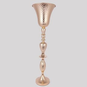 Βάζο Μεταλλικό 752-22060 21x79cm Rose Gold Estheti Home Μέταλλο
