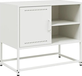 vidaXL Έπιπλο Τηλεόρασης Λευκό 68x39x60,5 εκ. από Χάλυβα