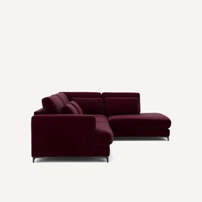 Γωνιακός καναπές δεξιός, βελούδινος, Marsile