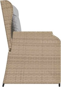 vidaXL Παγκάκι κήπου Μπεζ συνθετικό ρατάν
