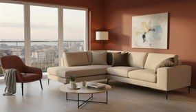 Γωνιακός καναπές Senso-Δεξιά-250φ 180β εκ.-Μπεζ