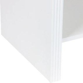 Κομοδίνο Zeplen pakoworld MDF σε λευκή απόχρωση 40x30x53εκ