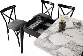 Extendable Dining Table Dolunay - 1281 White
Marble