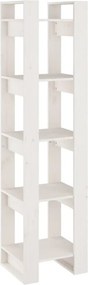 vidaXL Βιβλιοθήκη/Διαχωριστικό Χώρου Λευκό 41x35x160 εκ. Μασίφ Πεύκο