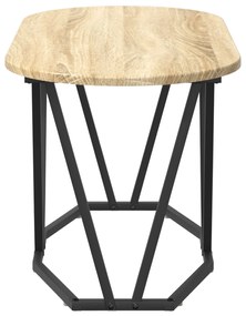 vidaXL τραπεζάκι σαλονιού  από δρυς Sonoma 80x40x40,5 cm από ξύλο και μέταλλο