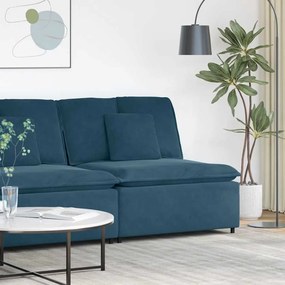 vidaXL Κεντρικός Καναπές με Μαξιλάρια Μπλε 100 εκ.