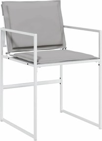 vidaXL Σέτ φαγητού για κήπο 5 pcs Λευκό 140 x 70 x 73 cm