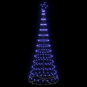 vidaXL LED Χριστουγεννιάτικο Δέντρο Μπλε 250 cm Μέταλλο