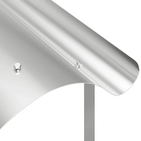 vidaXL Καπέλο τζακιού Ασημί 59.5 x 50 x 36.5 cm Ανοξείδωτο ατσάλι