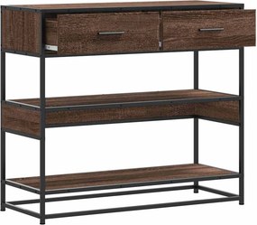 vidaXL Τραπέζι Κονσόλα Καφέ Δρυς 90x35x80 εκ. Επεξεργασμένο Ξύλο