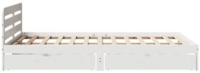 vidaXL Σκελετός Κρεβ. Χωρίς Στρώμα Λευκό 120x200 εκ Μασίφ Πεύκο