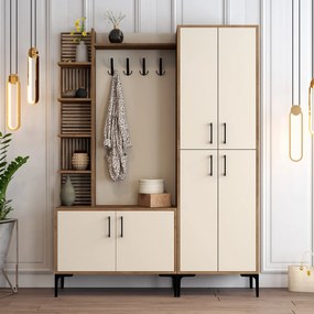 Έπιπλο Εισόδου Καρυδί / Κρεμ SACI 60x35x200