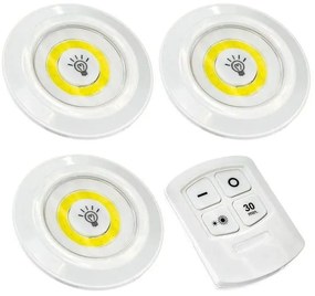 Φωτιστικά LED με Τηλεχειριστήριο και Χρονοδιακόπτη 30 λεπτών 3τμχ - LED light with remote control set of 3-15494-9034