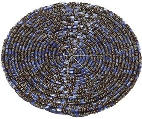 Σουβέρ YRA217K6 Φ10cm Blue Espiel Glass, Polyester