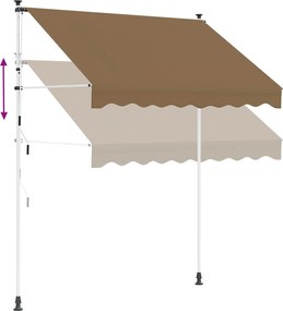 vidaXL Χειροκίνητη Ανακλινόμενη Σκίαση Μπεζ 400 cm