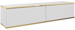 Έπιπλο Τηλεόρασης Κρεμαστό Oro_MDF 135x30x32cm White-Gold