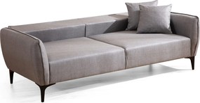 Τριθέσιος Καναπές Γκρι BELISSIMO 95x220x67