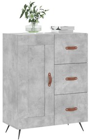 vidaXL Ντουλάπι Γκρι Σκυροδέματος 69,5x34x90 εκ. Επεξεργασμένο Ξύλο