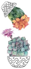 Διακοσμητικά αυτοκόλλητα τοίχου Cactus Vases S