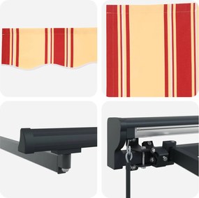 vidaXL Χειροκίνητο πλαίσιο τέντας με LED 4 x 2 m