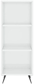 vidaXL Ντουλάπι Γυαλ. Λευκό 34,5 x 34 x 180 εκ. από Επεξεργασμένο Ξύλο