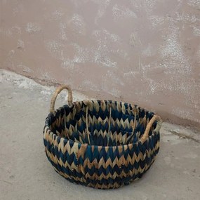 Καλάθι Saira 30x16 Natural-Blue Nima Hydrohyacinth